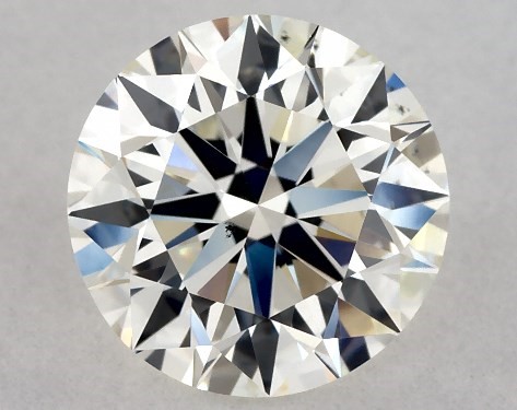 0.93 Carat J-VS2 Excellent Cut Round Diamond Bypass Engagement Ring