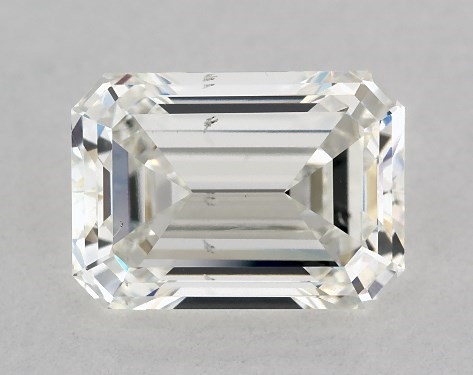 GIA 1.00 Carat H-SI1 Very Good Cut Emerald Diamond