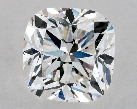 1.21 Carat G-VS1 Cushion Cut Diamond Halo Cushion Outline Pavé Engagement Ring
