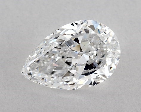 1.65 Carat D-VS1 Pear Shaped Diamond Pavé Halo Diamond Engagement Ring (Pear Center)