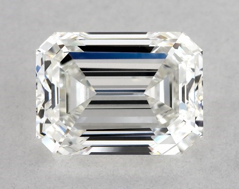 1.00 Carat F-VVS1 Emerald Cut Diamond Etched Profile Solitaire Engagement Ring