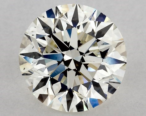 2.00 Carat J-SI1 Excellent Cut Round Diamond Embossed Diamond Engagement Ring