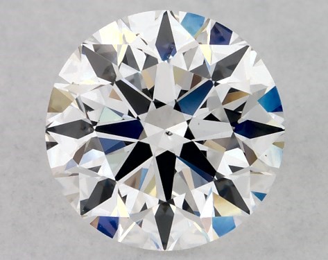 This 0.9 carat round diamond D color VS2 clarity has Excellent proportions and a diamond grading report from GIA