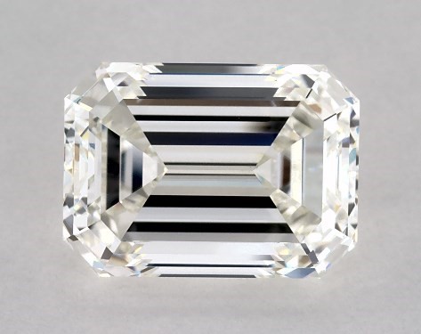 3.06 Carat I-VS1 Emerald Cut Diamond 2mm Comfort Fit Solitaire Engagement Ring