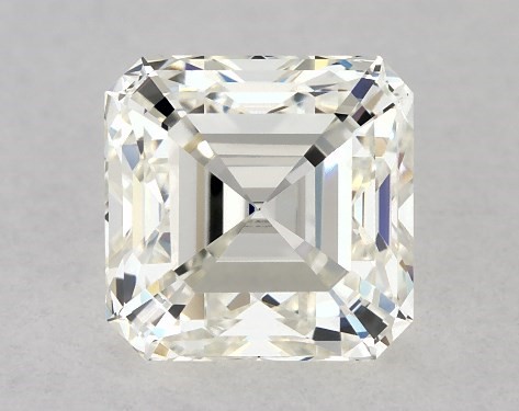 1.29 Carat J-VVS2 Asscher Cut Diamond Pavé Knife Edge Lotus Basket Engagement Ring