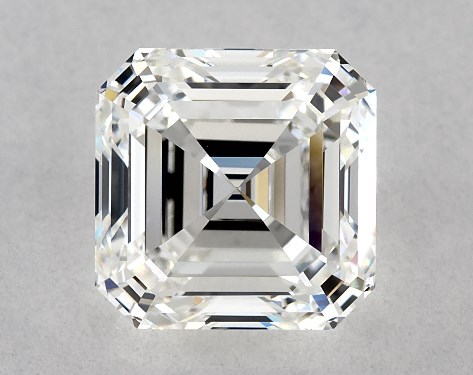 This 2 carat asscher diamond F color VVS2 clarity has Very Good proportions and a diamond grading report from GIA