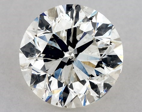 2.00 Carat J-SI2 Very Good Cut Round Diamond Twisted Shank Contemporary Solitaire
