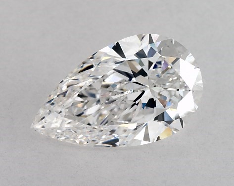 3.28 Carat E-VS2 Pear Shaped Diamond Round Split Band Diamond Halo Engagement Ring