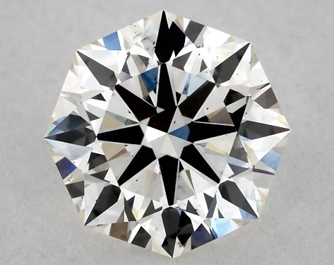 Lab-Created 1.06 Carat H SI1 True Hearts Cut octagon diamond