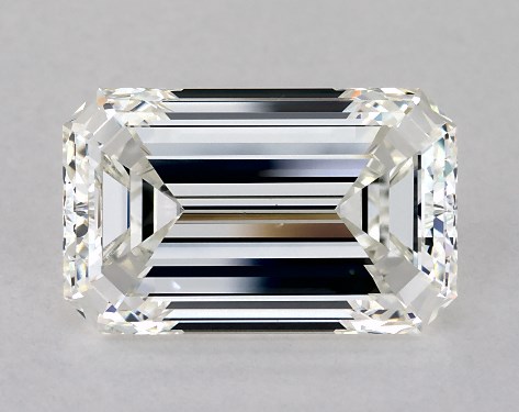 3.25 Carat H-VS2 Emerald Cut Diamond Tapered Baguette Diamond Engagement Ring
