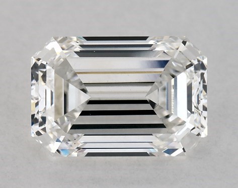 Lab-Created 1.09 Carat F-VS1 Emerald Cut Diamond Tapered Baguette Emerald Halo Engagement Ring