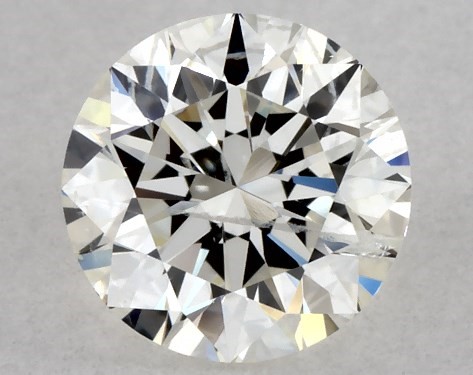 This 0.5 carat round diamond J color I1 clarity has Excellent proportions and a diamond grading report from GIA
