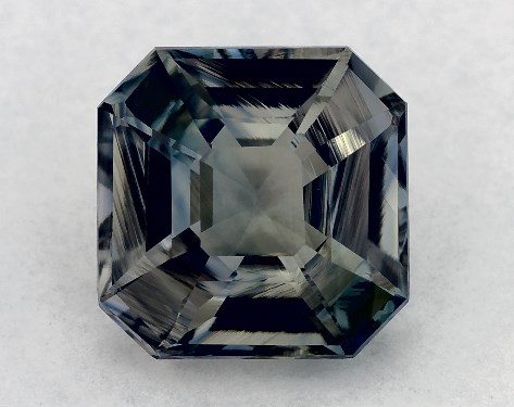  2.94 Carat Green Sapphire   Asscher gemstones