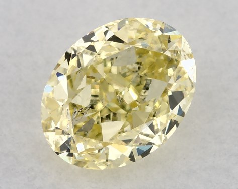  0.52 Carat Yellow SI2  oval diamond