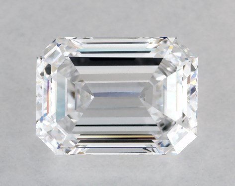 This Lab-Grown diamond 1.13 carat emerald D color VVS2 clarity has Very Good proportions and a diamond grading report from IGI
