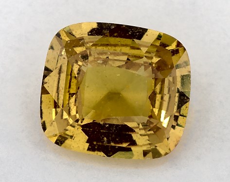 3.16 Carat Cushion Natural Yellow Sapphire