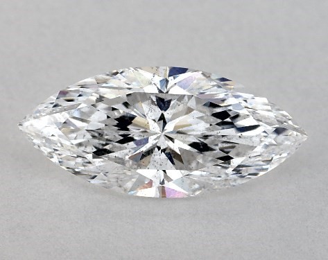 1.15 Carat D-SI2 Marquise Cut Diamond Marquise Shape Three Stone Ring