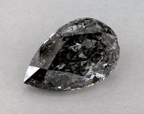  3.01 Carat Gray I1  pear diamond