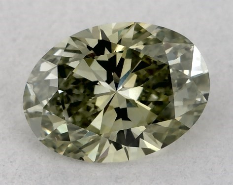 0.55 Carat Green SI1  oval diamond