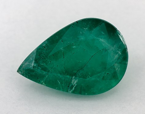 2.89 Carat Green Emerald   Pear gemstones