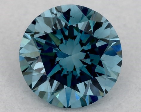 IGI 0.32 Carat Fancy Vivid Blue-SI1 Round Cut Lab-Grown Diamond