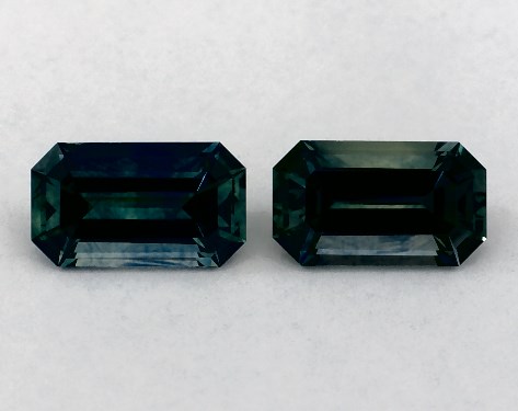  0.79 Carat Green Sapphire   Emerald Gemstone Pairs
