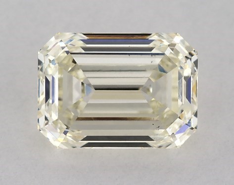 1.86 Carat K-VS1 Emerald Cut Diamond Pavé Set Engagement Ring (Emerald Center)