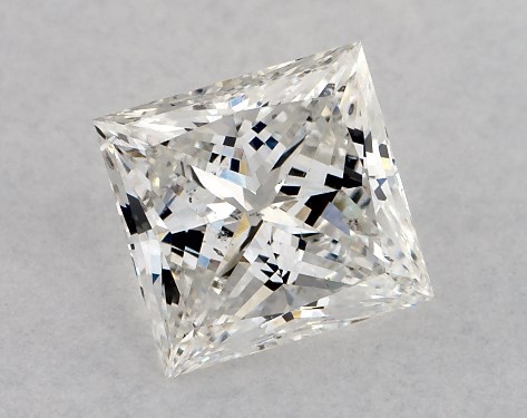 This 1.09 carat princess diamond F color SI2 clarity has Very Good proportions and a diamond grading report from GIA