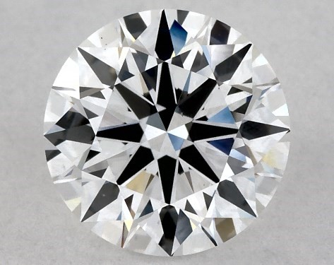Lab-Created 1.50 Carat E SI1 True Hearts Cut round diamond