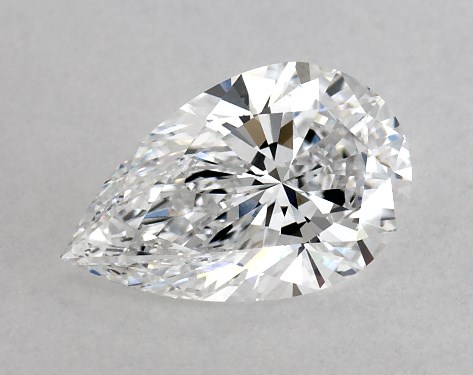 This Lab-Grown diamond 1.03 carat pear D color VVS2 clarity has Ideal proportions and a diamond grading report from IGI