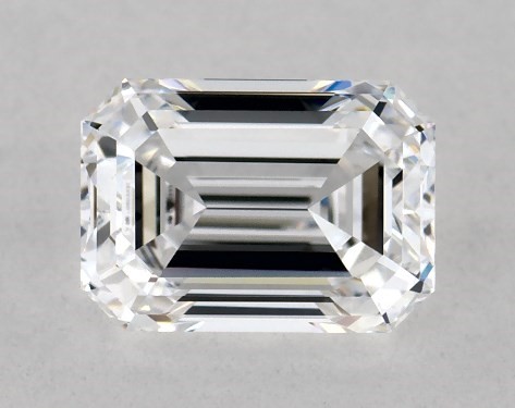 This Lab-Grown diamond 1.11 carat emerald D color VVS2 clarity has Ideal proportions and a diamond grading report from IGI