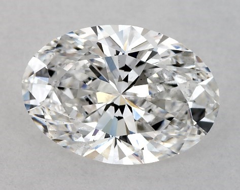 This Lab-Grown diamond 1.46 carat oval E color VS2 clarity has Ideal proportions and a diamond grading report from IGI