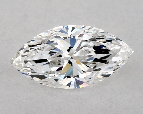 This 0.73 carat marquise diamond E color IF clarity has Ideal proportions and a diamond grading report from GIA