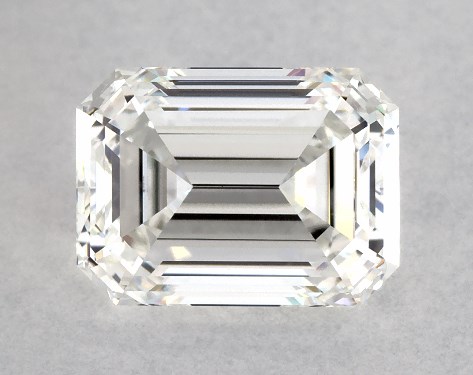 This 2.01 carat emerald diamond G color VVS2 clarity has Very Good proportions and a diamond grading report from GIA