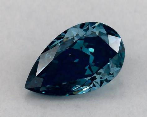 IGI 0.38 Carat Fancy Vivid Blue-VS2 Pear Shaped Lab-Grown Diamond