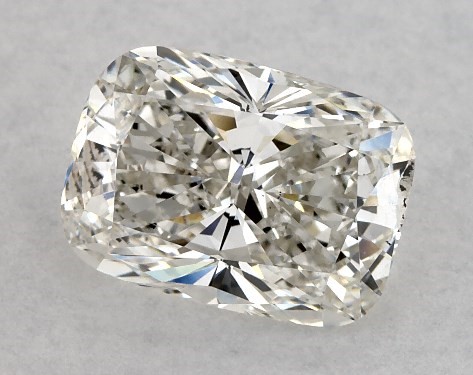 This Lab-Grown diamond 1.51 carat cushion G color SI1 clarity has Very Good proportions and a diamond grading report from IGI