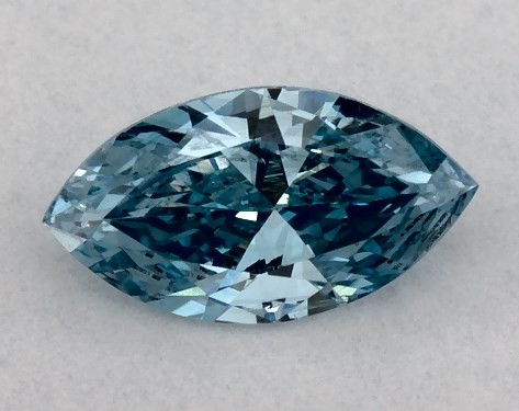 IGI 0.22 Carat Fancy Vivid Blue-SI1 Marquise Cut Lab-Grown Diamond