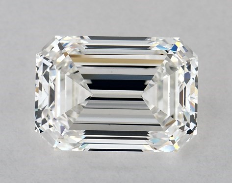 This 1.7 carat emerald diamond G color VVS2 clarity has Good proportions and a diamond grading report from GIA