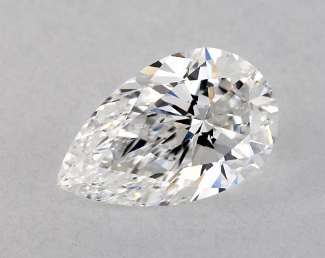 This 0.72 carat pear diamond E color VS1 clarity has Ideal proportions and a diamond grading report from GIA