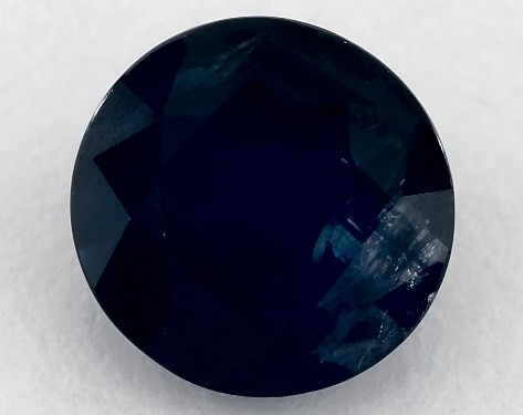 3.28 Carat Round Natural Blue Sapphire