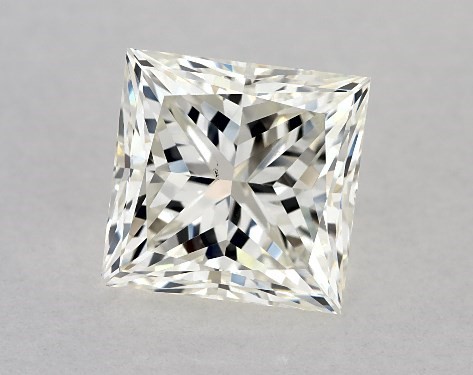 This 1.5 carat princess diamond K color SI1 clarity has Ideal proportions and a diamond grading report from GIA