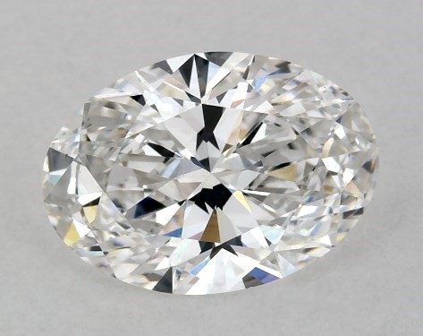 This Lab-Grown diamond 1.01 carat oval E color VVS2 clarity has Ideal proportions and a diamond grading report from IGI