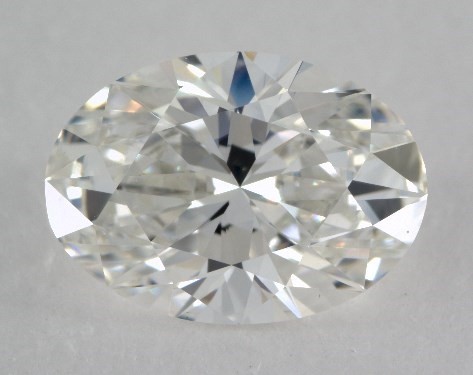 This 0.8 carat oval diamond H color VVS2 clarity has Good proportions and a diamond grading report from GIA