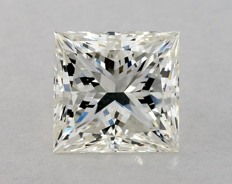 This 1.74 carat princess diamond J color VS1 clarity has Ideal proportions and a diamond grading report from GIA