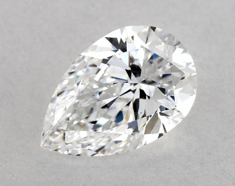 This 1 carat pear diamond D color VS2 clarity has Ideal proportions and a diamond grading report from GIA