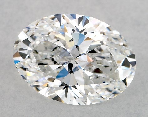 This Lab-Grown diamond 1.5 carat oval D color SI1 clarity has Ideal proportions and a diamond grading report from IGI