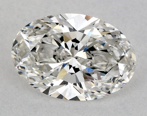 This Lab-Grown diamond 1.46 carat oval F color VS1 clarity has Ideal proportions and a diamond grading report from IGI