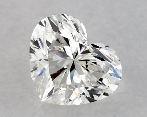 This 1.02 carat heart diamond H color VS2 clarity has Ideal proportions and a diamond grading report from GIA