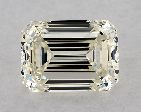 This 3.01 carat emerald diamond K color VVS1 clarity has Good proportions and a diamond grading report from IGI