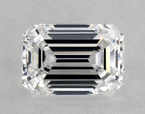 This Lab-Grown diamond 1.01 carat emerald D color VS1 clarity has Very Good proportions and a diamond grading report from GIA